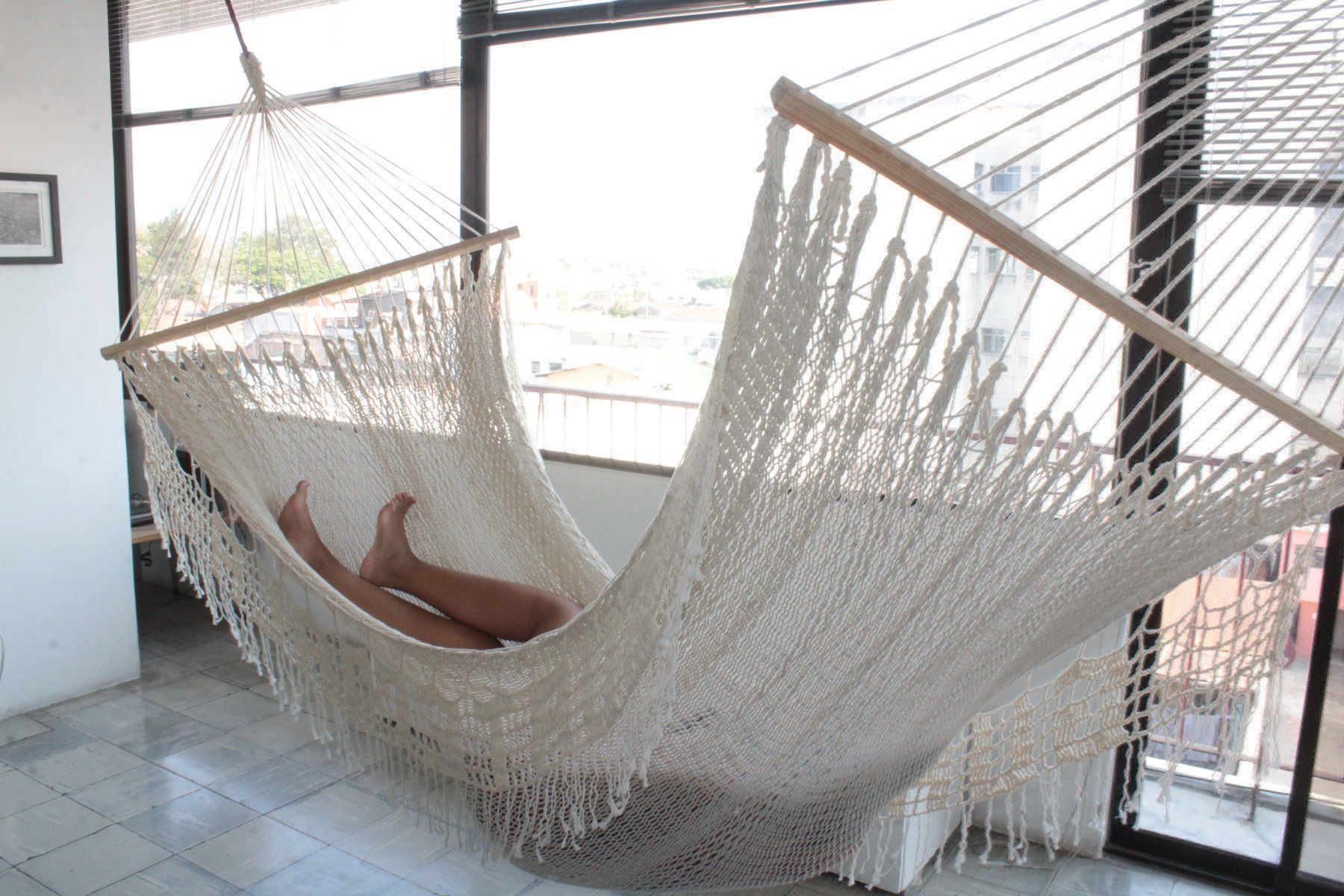Amache: Soft Mayan Hammock - Large with Macrame - Handmade – Nuovo e nell'imballaggio originale da Dübendorf venduto da Mayan-Dreams 4