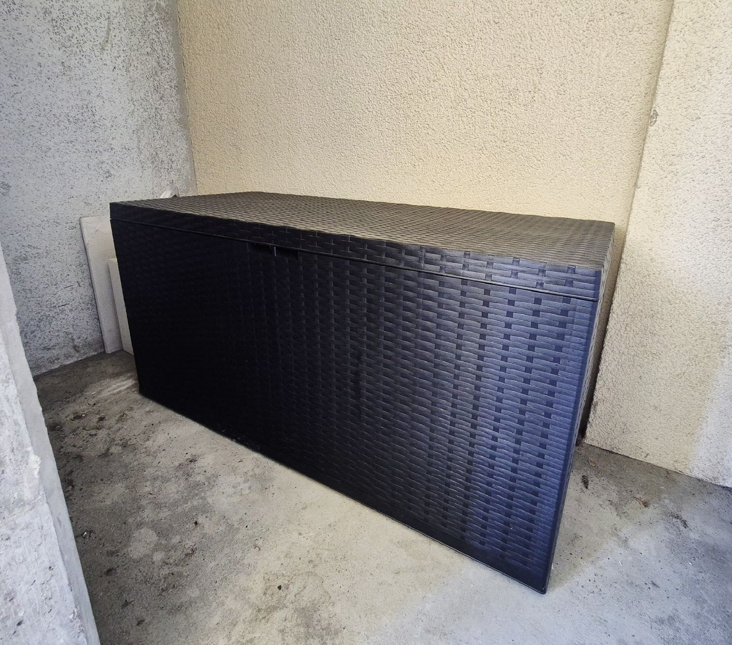 Box contenitori: Gartenbox Poly Rattan schwarz gross neuwertig – Nuovo (secondo la descrizione) da Engelburg venduto da Rehal