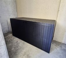 Gartenbox Poly Rattan schwarz gross neuwertig