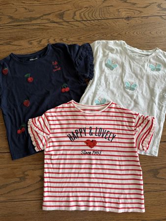Mädchen T-Shirts x3 116cm / 6 Jahre