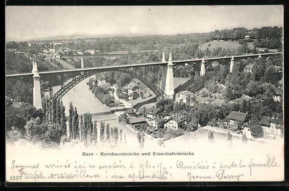 Cartes postales: Bern, Kornhausbrücke und Eisenbahnbrüc – D'occasion à Berlin par bartko-reher