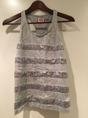 *JUICY COUTURE* Pailletten-Top, Gr. XS/S