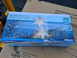 LED Lichterkette 10 Sterne 3D warmweiss mit Timer Neu + OVP