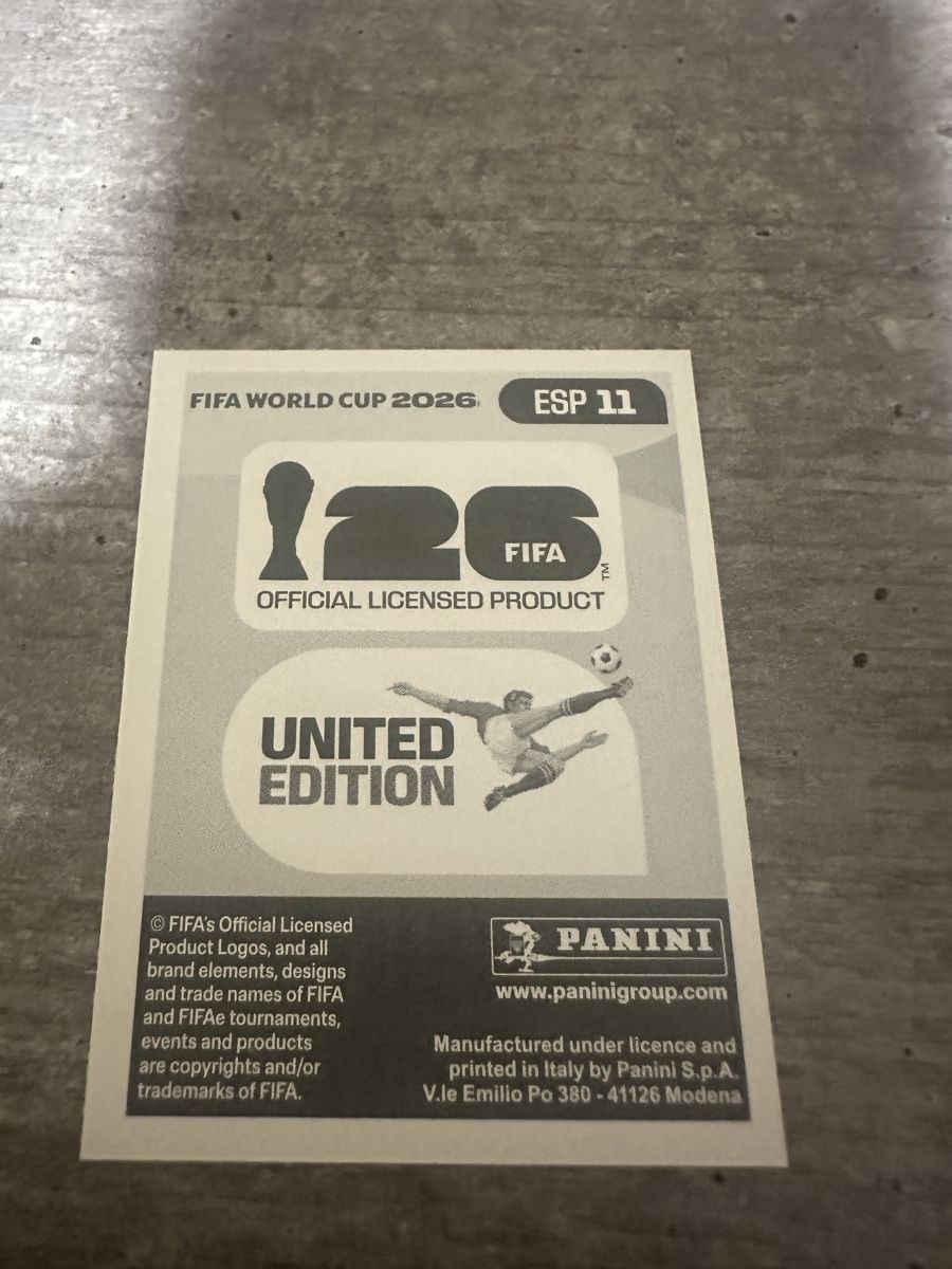 Panini Cartes à collectionner: ESP 11 , FIFA WORLD CUP 2026 PANINI  – Neuf (Voir description) à Frauenfeld par 1PegPeg1 1