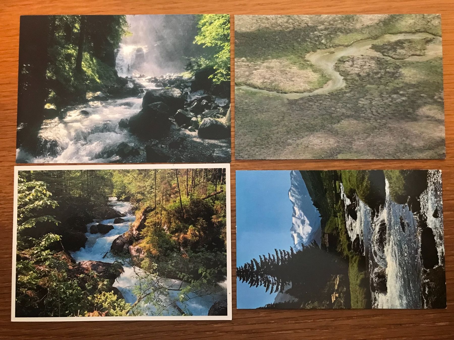 Cartoline postali: 4x Postkarten Bäche – Usato da Luzern venduto da mey_s13