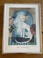 Bild Rosina Wachtmeister Katze mit Blumen Druck