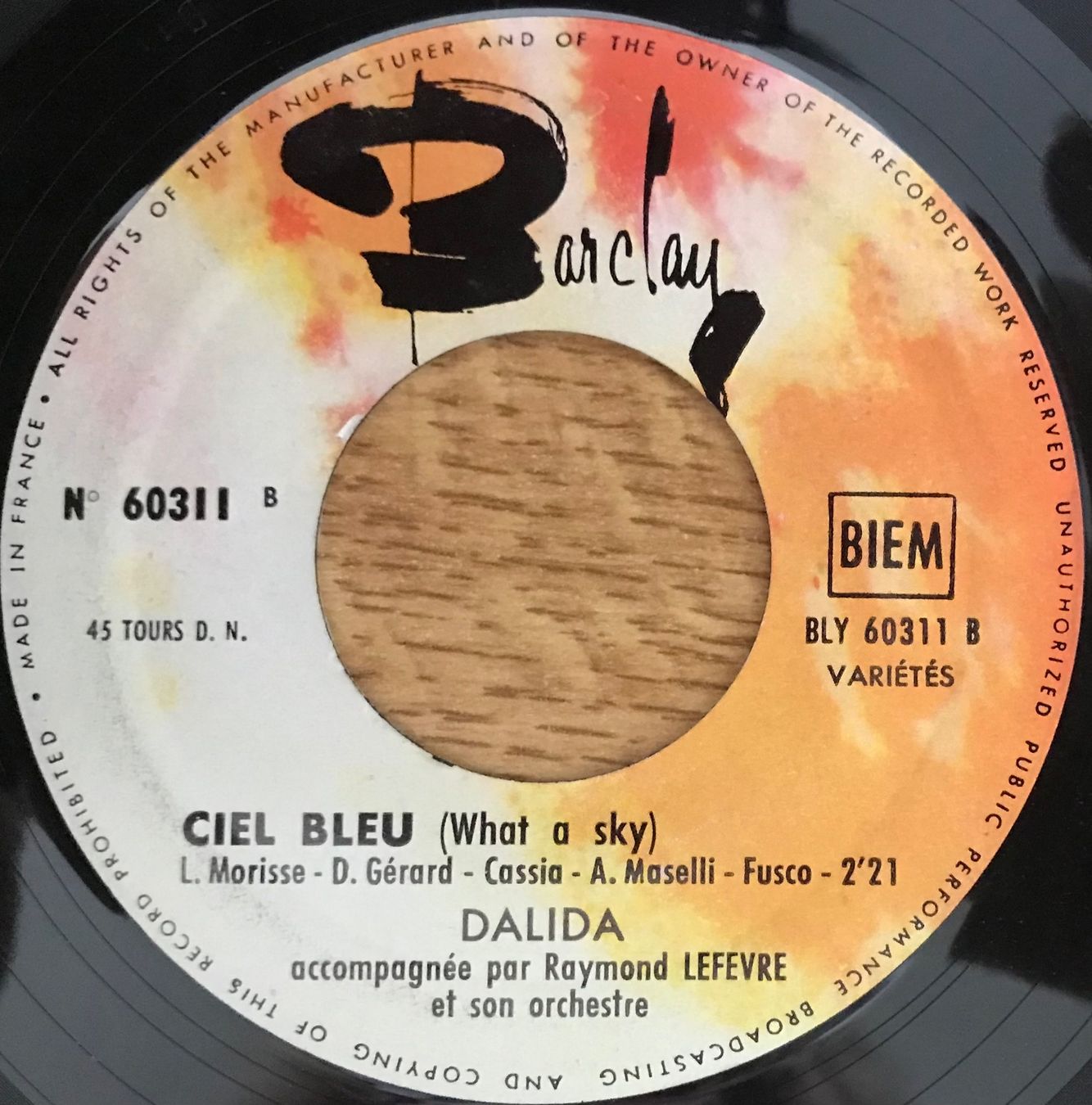 Schallplatten: DALIDA - T’AIMERAI TOUJOURS – Gebraucht aus Bussigny von vinyl-pas-cher 3