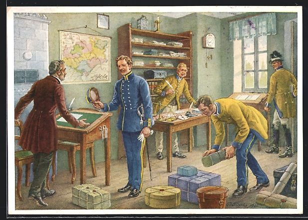 Cartoline postali: Poststube mit Postbeamten 1852 – Usato da Berlin venduto da bartko-reher
