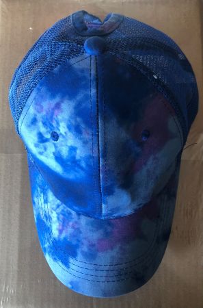 Coole Sommer Cap, blau mit Muster, Unisex