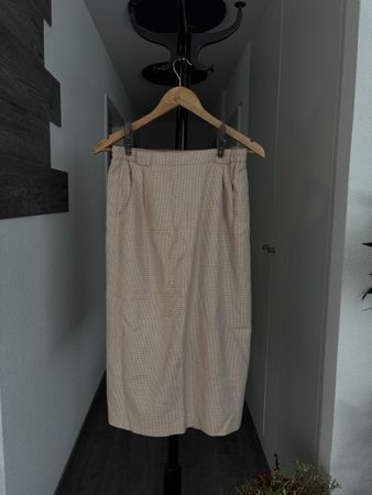Jupe vintage rose claire à carreaux
