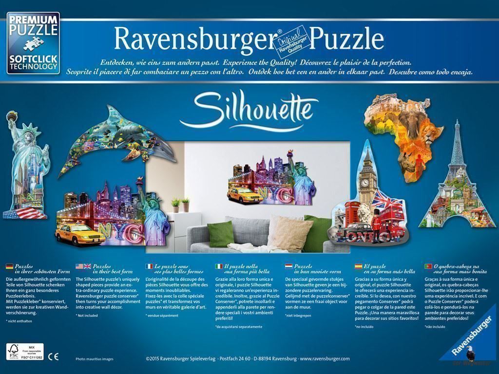 Ravensburger Puzzle: Silhouette Puzzle New York 16151 – Nuovo e nell'imballaggio originale da Birsfelden venduto da der-Wegweiser 1