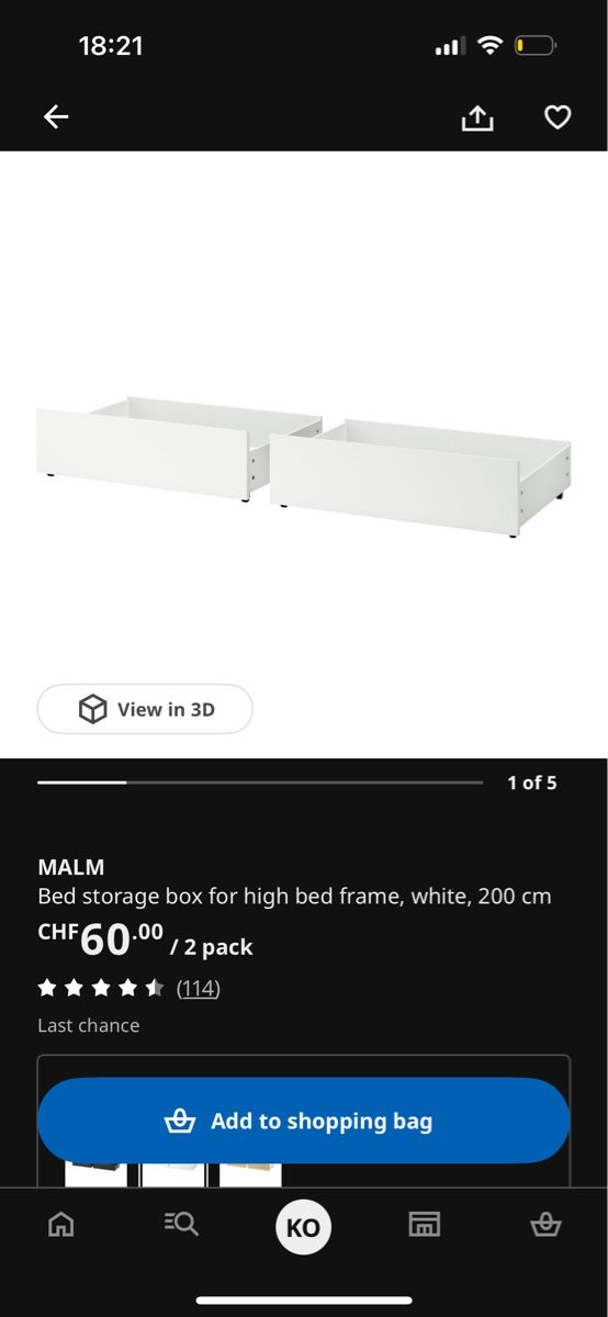 Ikea Letti: Adjustable Bed Frame (Mattress & Sheets not included) – Usato da Kloten venduto da kei_xcp5 6