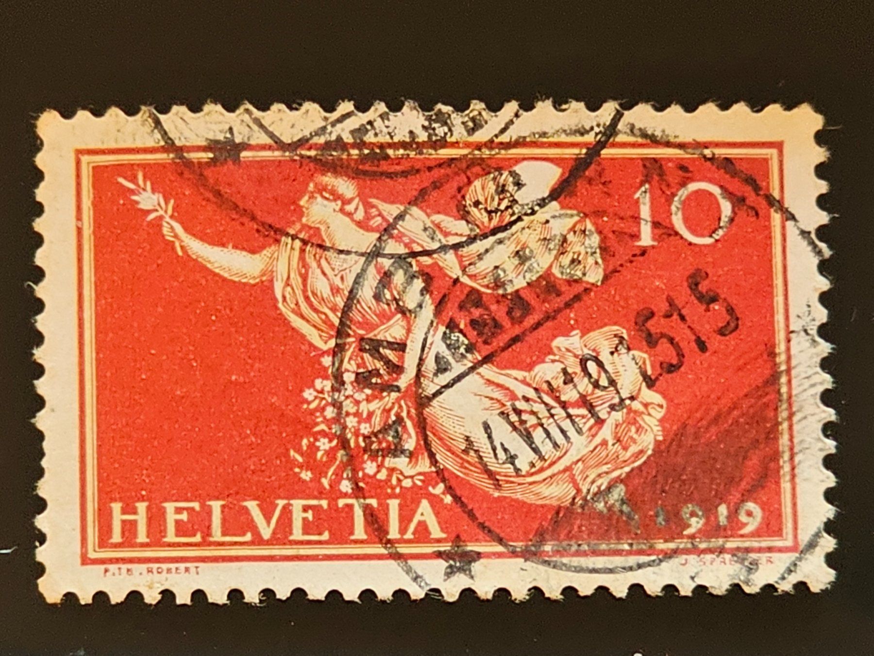 Tutti i francobolli: CH 1919 Abarten PAIX 144.Pf – Usato da Monte Carasso venduto da giave