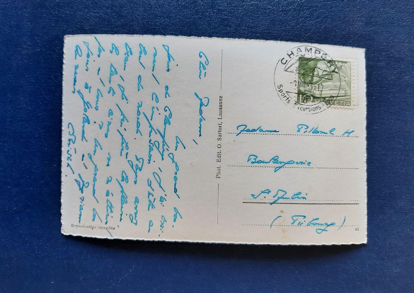 Ansichtskarten: Ansichtskarte Champéry, 9 Bilder, gest.1953 – Gebraucht aus Marly von neu-adlerauge65 1