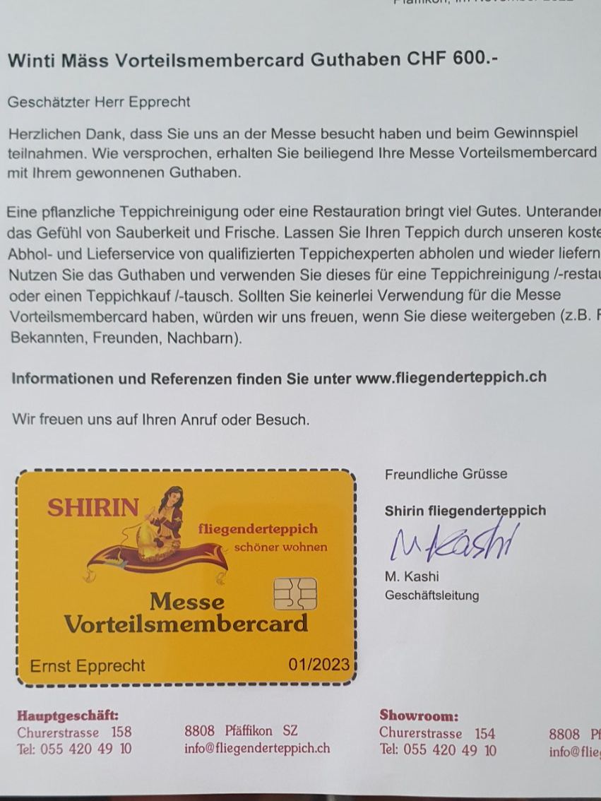 Sonstiges für Büro & Gewerbe: Teppichreinigung – Gebraucht aus Winterthur von Epi52 1