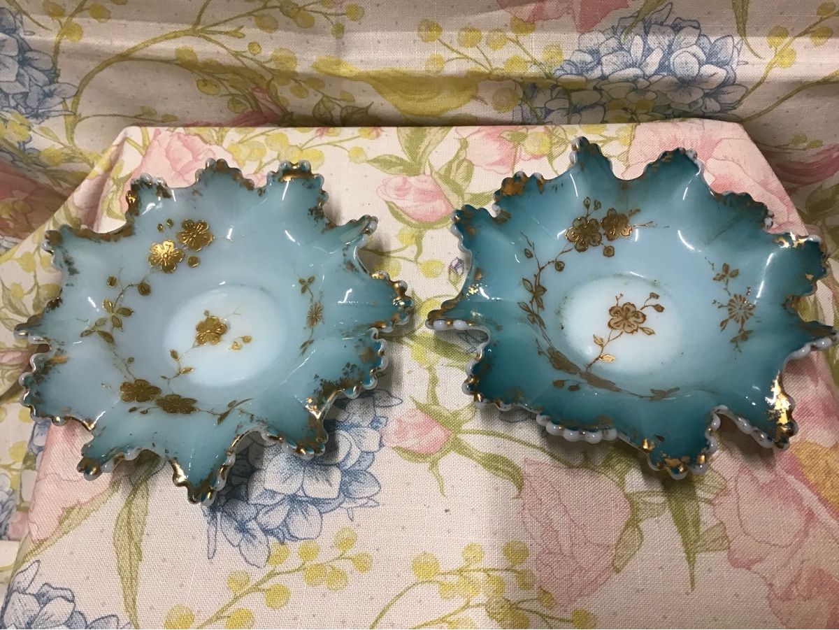 Bicchieri: 2 Antike farbige Glas Schäleli – Usato da St. Gallen venduto da Goldlilly
