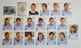 Panini WM 2010 Uruguay Team komplett Nr. 68–86