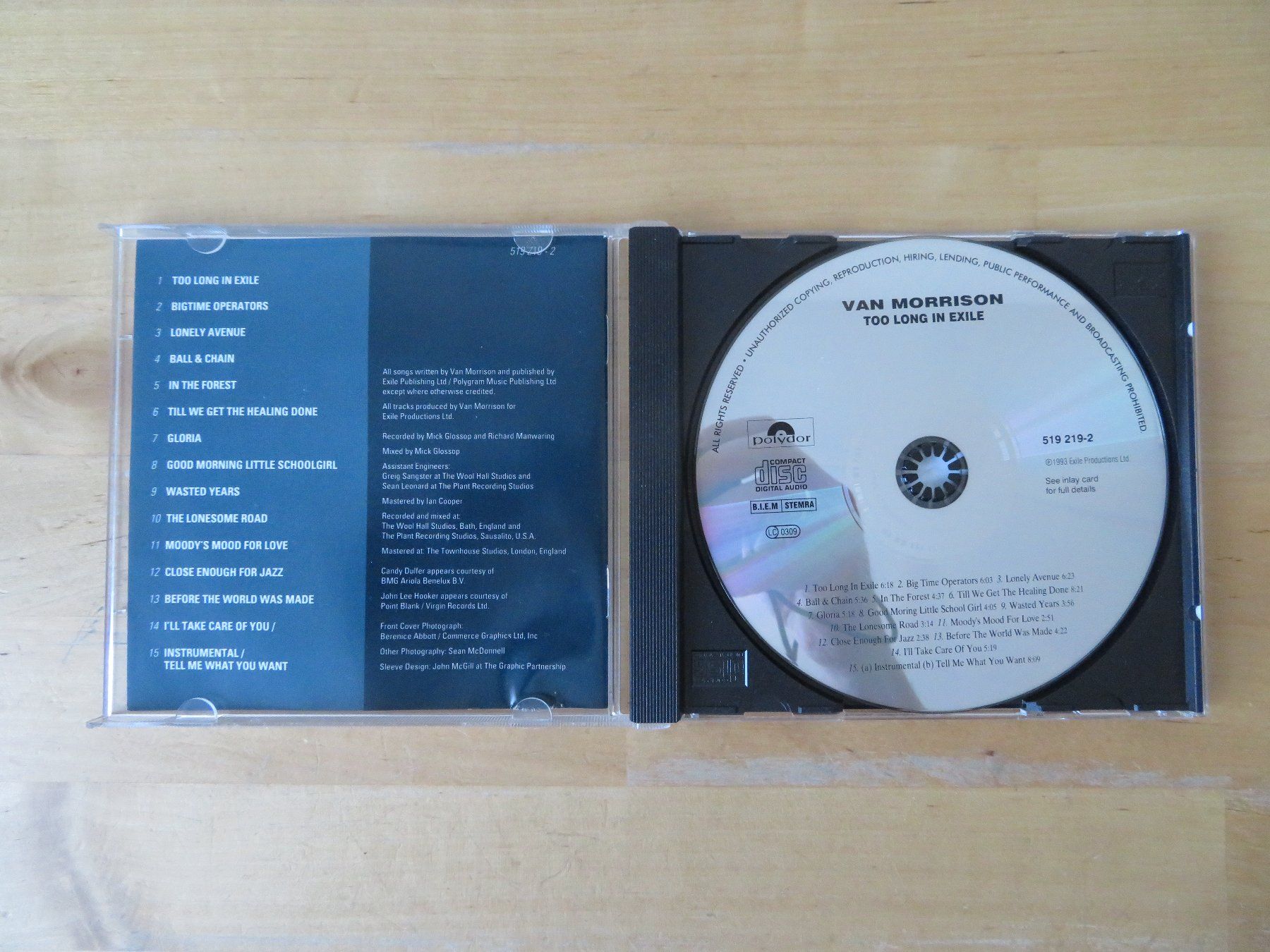 CDs: VAN MORRISON "Too long in Exile" – Gebraucht aus zürich von Goldimmund 1