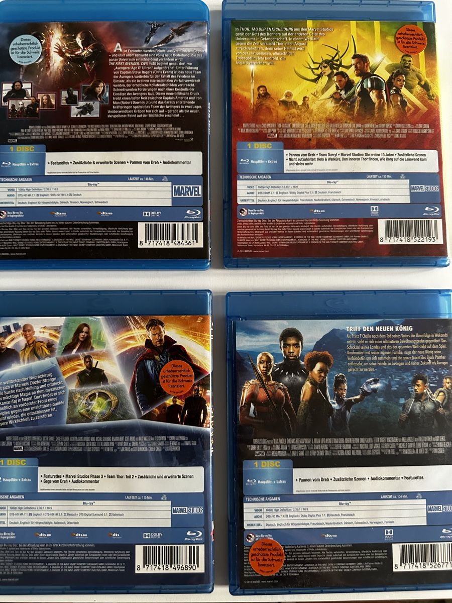 Tutti i DVDs: Marvel Bluerays – Usato da Bern venduto da XXM38 1