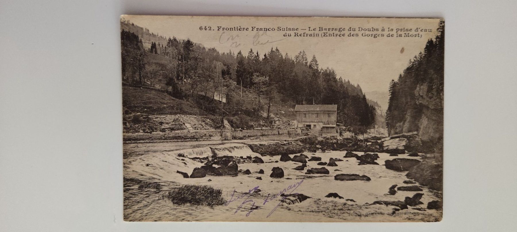 Cartoline postali: Wassserkraftwerk le Refrain, Doubs-Staudamm, dat. 1915 – Difettoso da Ohmstal venduto da Lebensfreude05