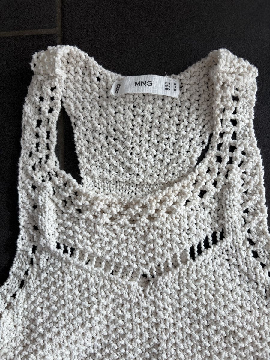Mango Vestiti: Mango MNG Strickkleid / Häkelkleid Creme Gr. M / Boho – Nuovo (secondo la descrizione) da Schaffhausen venduto da Januanar 1