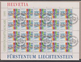 Kleinbogen: Gemeinschaftsausgabe Schweiz-Liechtenstein 1995