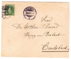 Lettre de Heiden pour Carlsbad le 7.IV.87