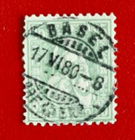 SITZENDE HELVETIA 40 SCHÖNER VOLLSTEMPEL BASEL 1880