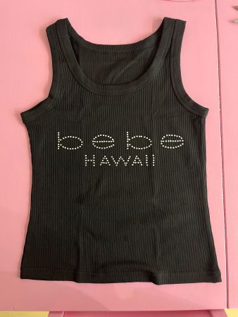 schwarzes Y2K Bebe Top