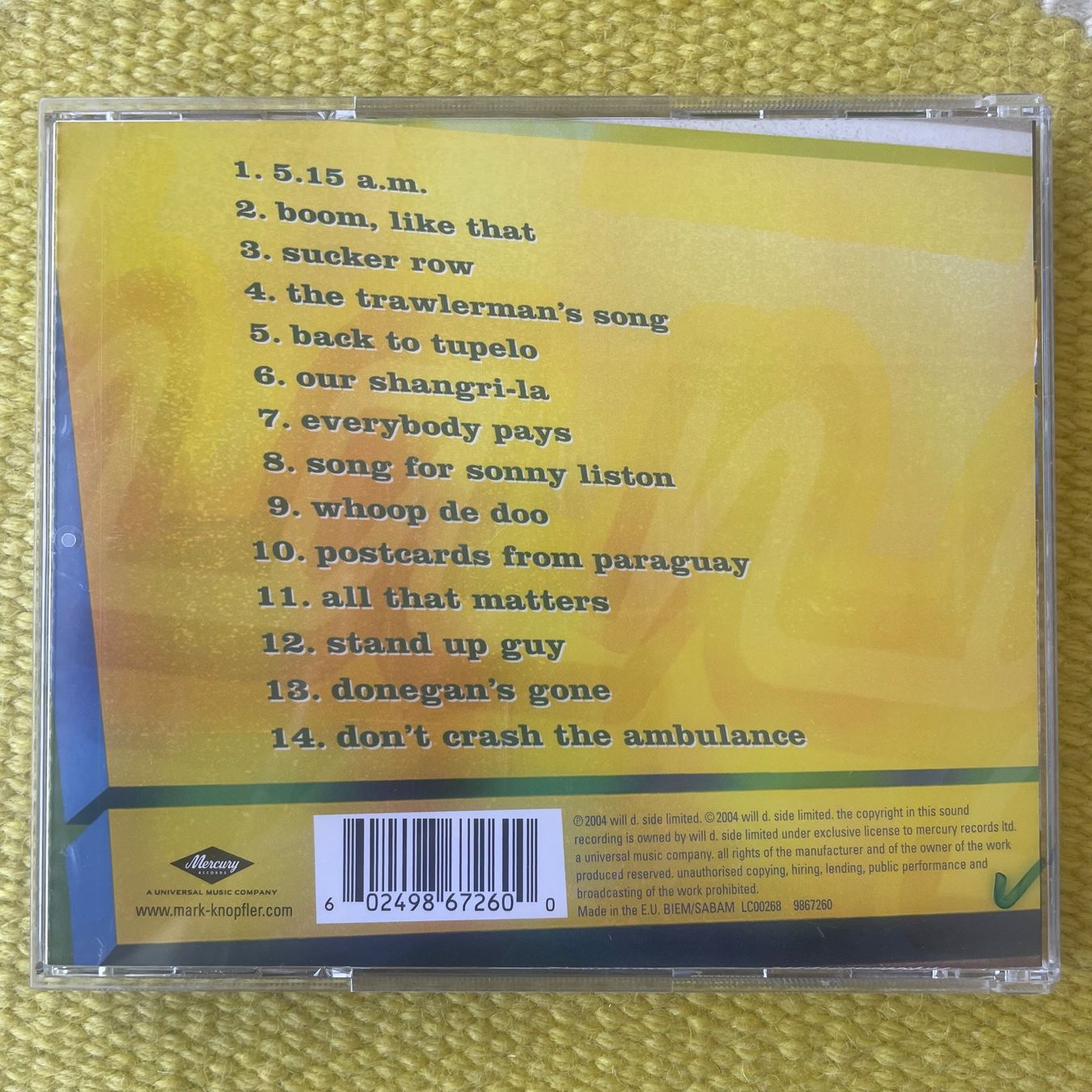 CDs: MARK KNOPFLER DIRE STRAITS-SHANGRI LA – Gebraucht aus Rorschacherberg von CD-Roli 1