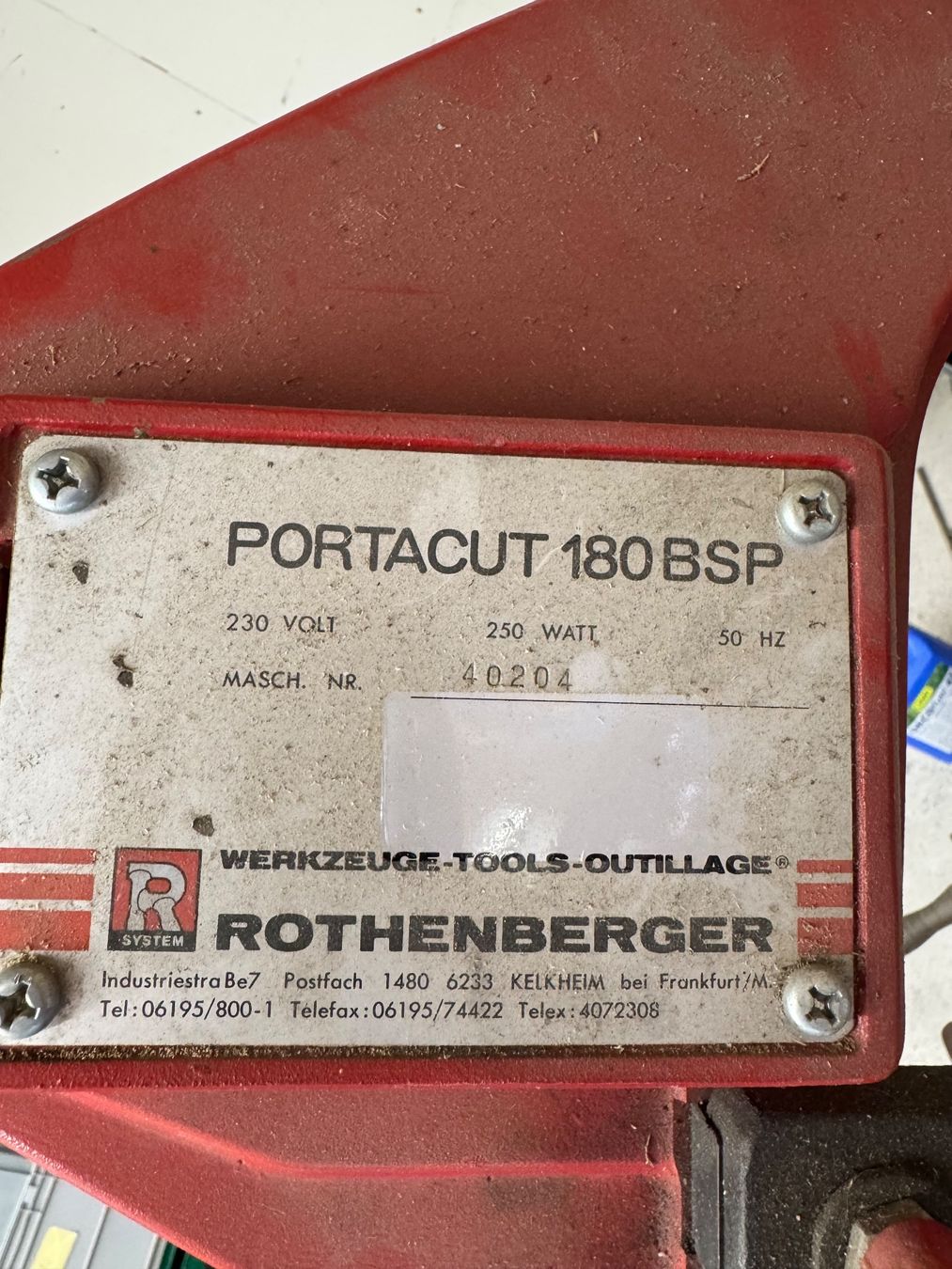 Rothenberger Seghe: Metallbandsäge Rothenberger – Usato da Schweizersholz venduto da Sarah1234 2