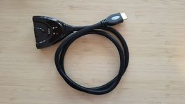 VIVANCO 47078 HDMI Switch, 2 auf 1, Automatische Umschaltung