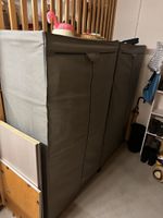 2 Stoffkleiderschrank grau mit Reissverschluss