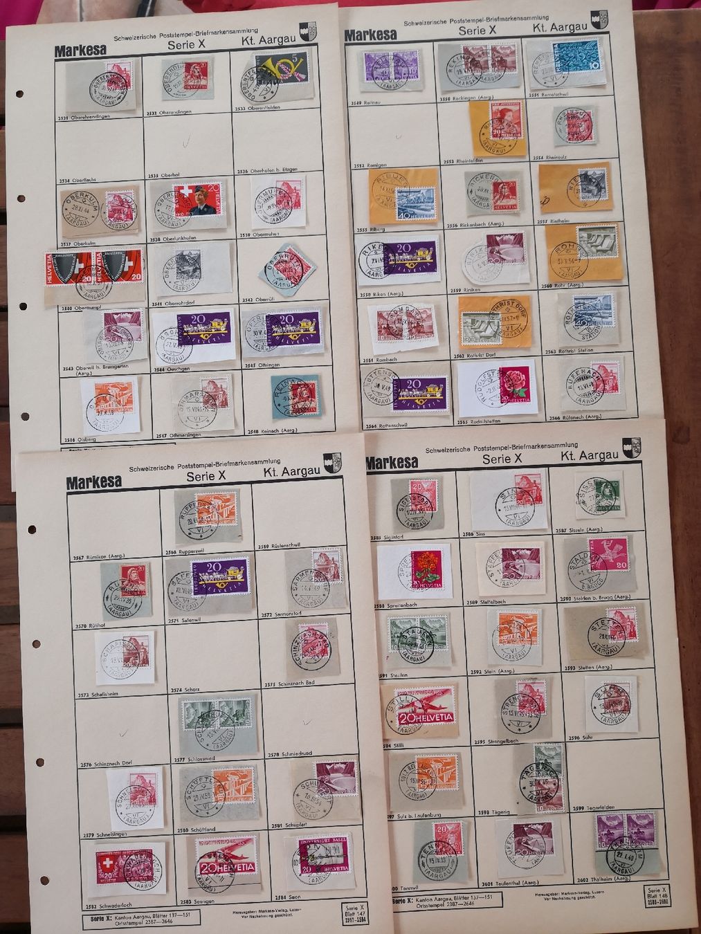 Alle Briefmarken: Ortsstempel Kt. Aargau  – Gebraucht aus Berikon von Truk56 1