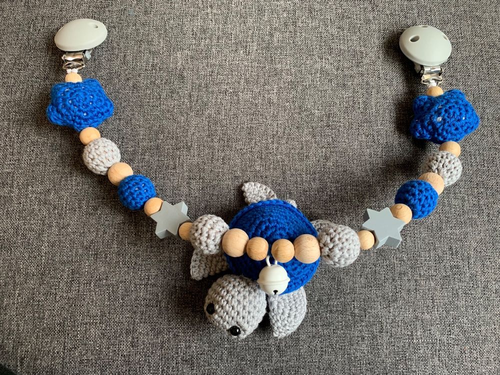 Kinderwagenkette nature blau main image 1