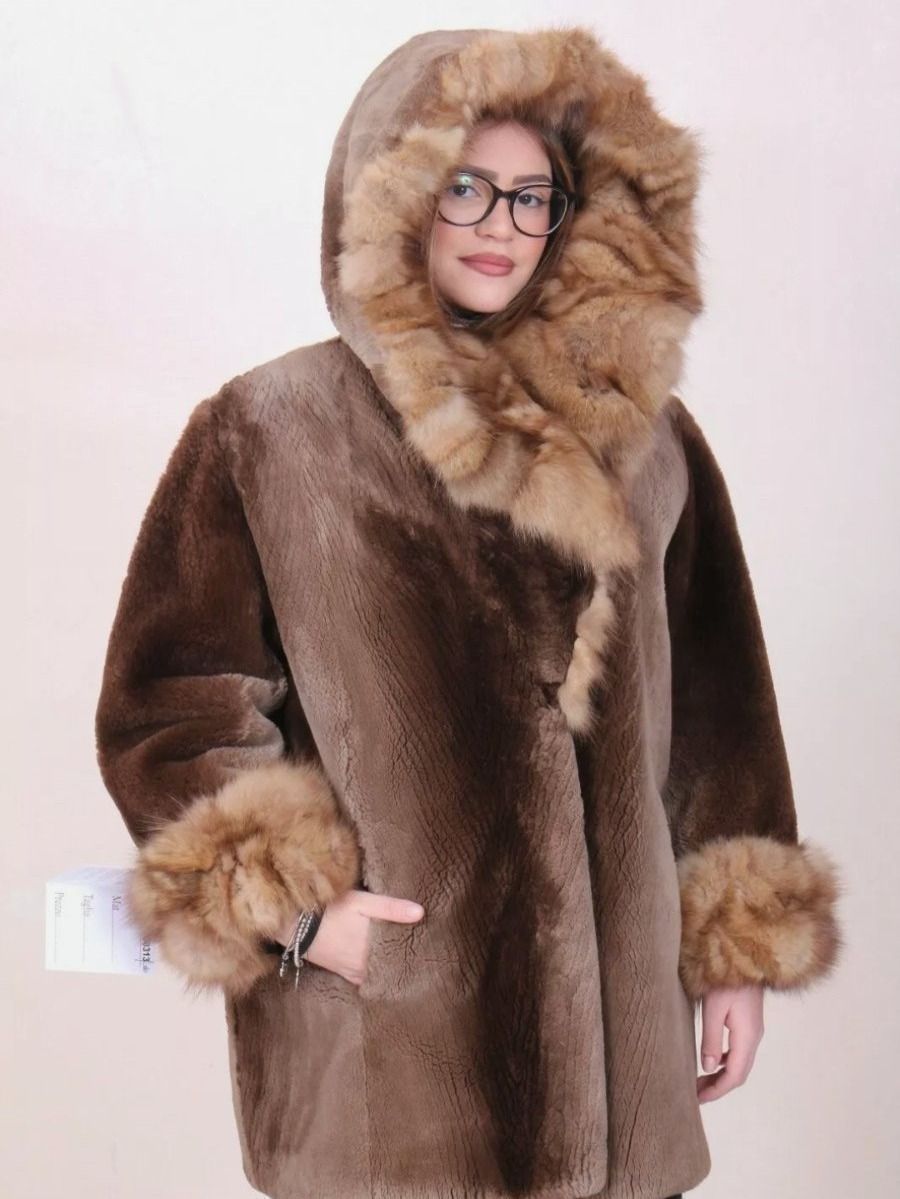Mäntel: Zobel Pelz Mantel Kapuze 42 L sable – Neu (gemäss Beschreibung) aus Obergösgen von crystalfox 6