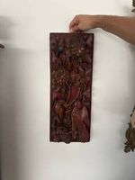 Asiatisches Holzrelief mit Vögeln