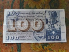 SUISSE  100  Francs  1972  (1768)  Billet