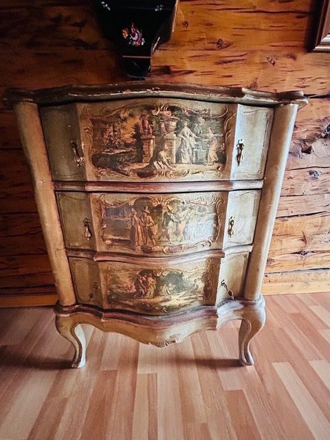 Kommoden: Commode galbée, style Louis XV vénitien - décor peint – Gebraucht aus Savièse von seb_5fv2