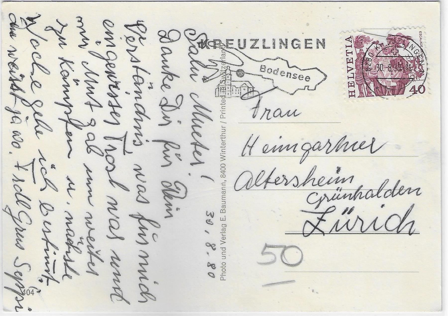 Cartoline postali: Kreuzlingen - Multiview – Usato da Ettingen venduto da Kartenplanet 1