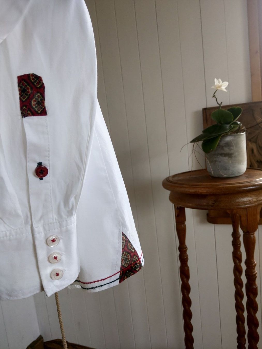 Camicette: THOMAS RABE weisse Bluse 40 Top Oberteil Damenbluse – Usato da Mollis venduto da Fauchi99 7