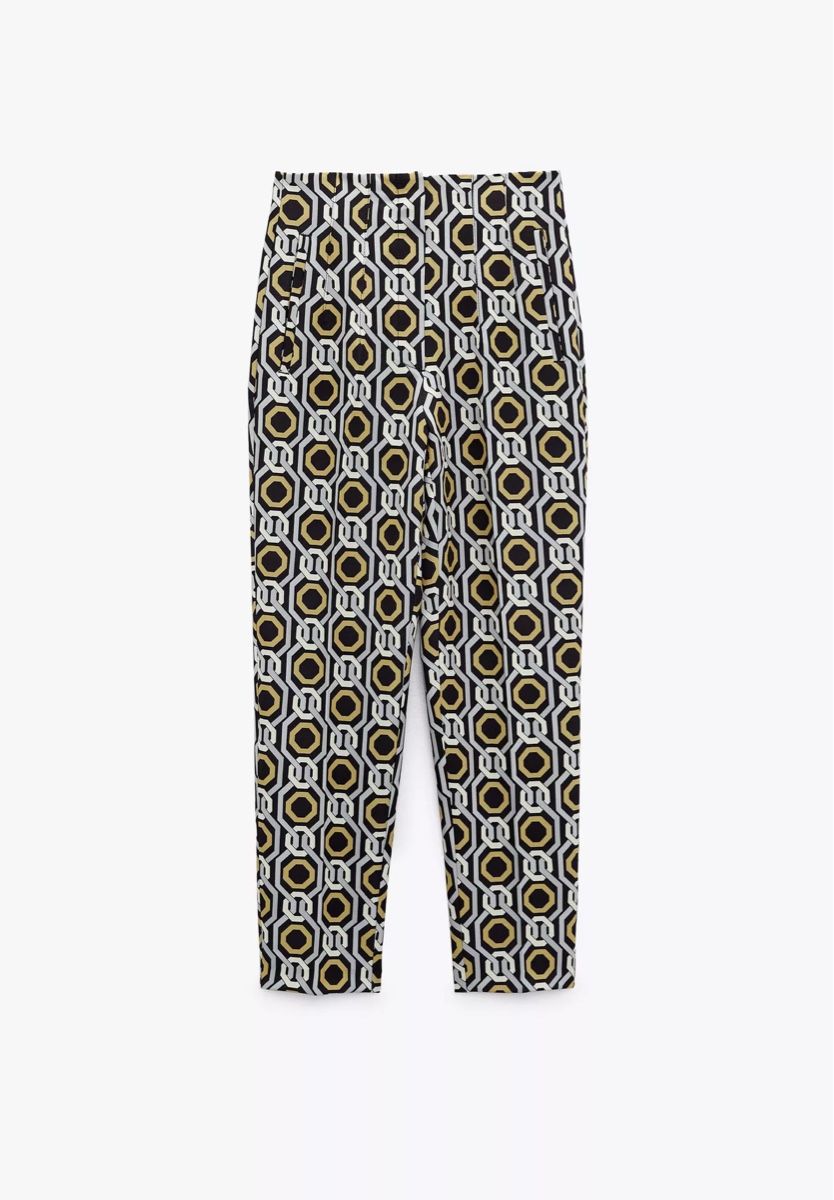 Zara Hosen: Zara Geometric Print Trousers – Neu und originalverpackt aus Basel von 1moonstar