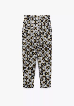 Zara Geometric Print Trousers