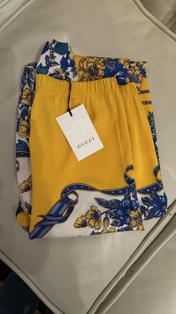 Gucci Hose Gr. S Gelb/Blumenmuster - Neu mit Etikett!