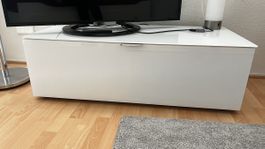 TV-Lowboard weiss mit Klappe guter Zustand Breite 120cm
