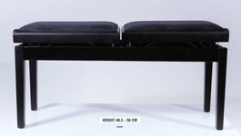 Doppelte Klavierbank schwarz  Höhe 48.5-56cm, Pianobank, Neu