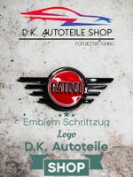 Mini Schriftzug Aufkleber Emblem Logo Metall Schwarz/Rot NEU