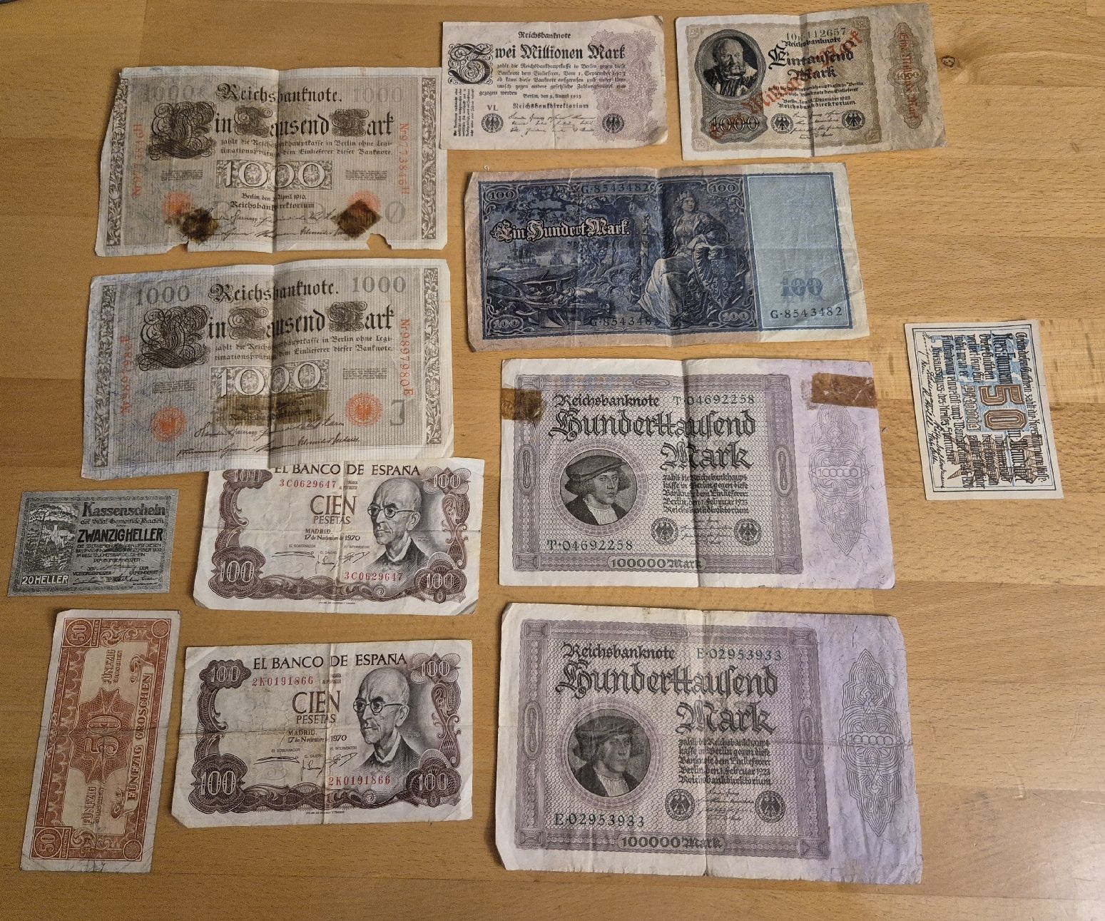 Banconote: Div. alte Noten, Mark... – Usato da Vilters venduto da Fleiflomi