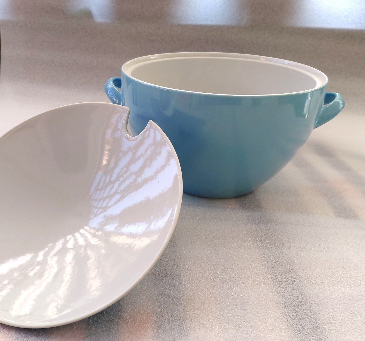 Rössler Ciotole: Vintage Rössler Blaue Suppenterrine -D77 – Usato da Morges venduto da vimajes12 3