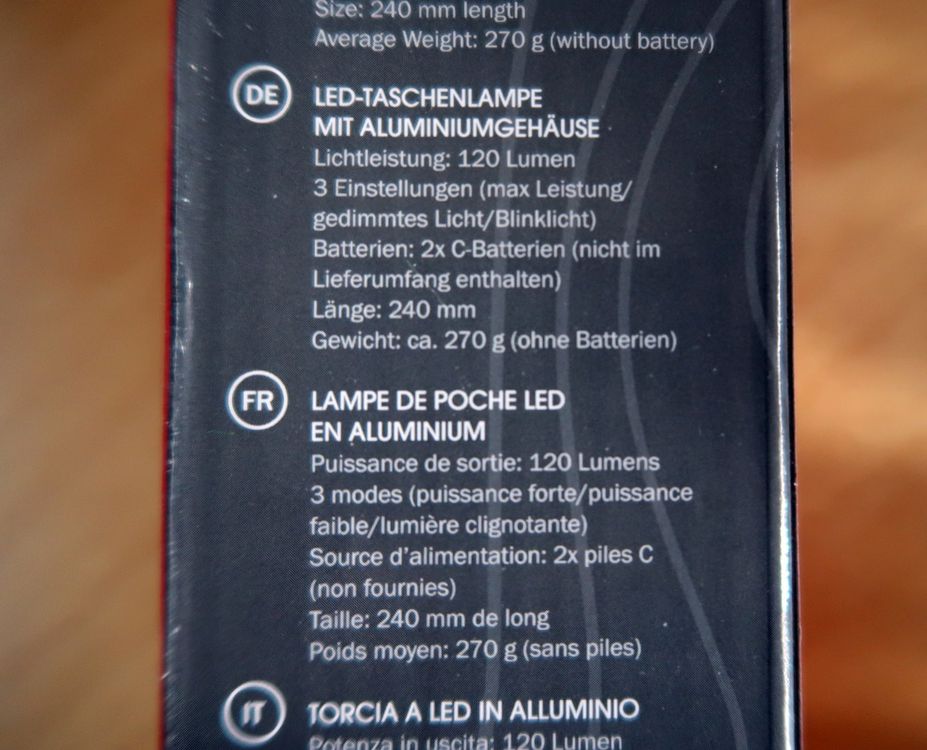 LED-Taschenlampe 240mm Fabrikneu 2